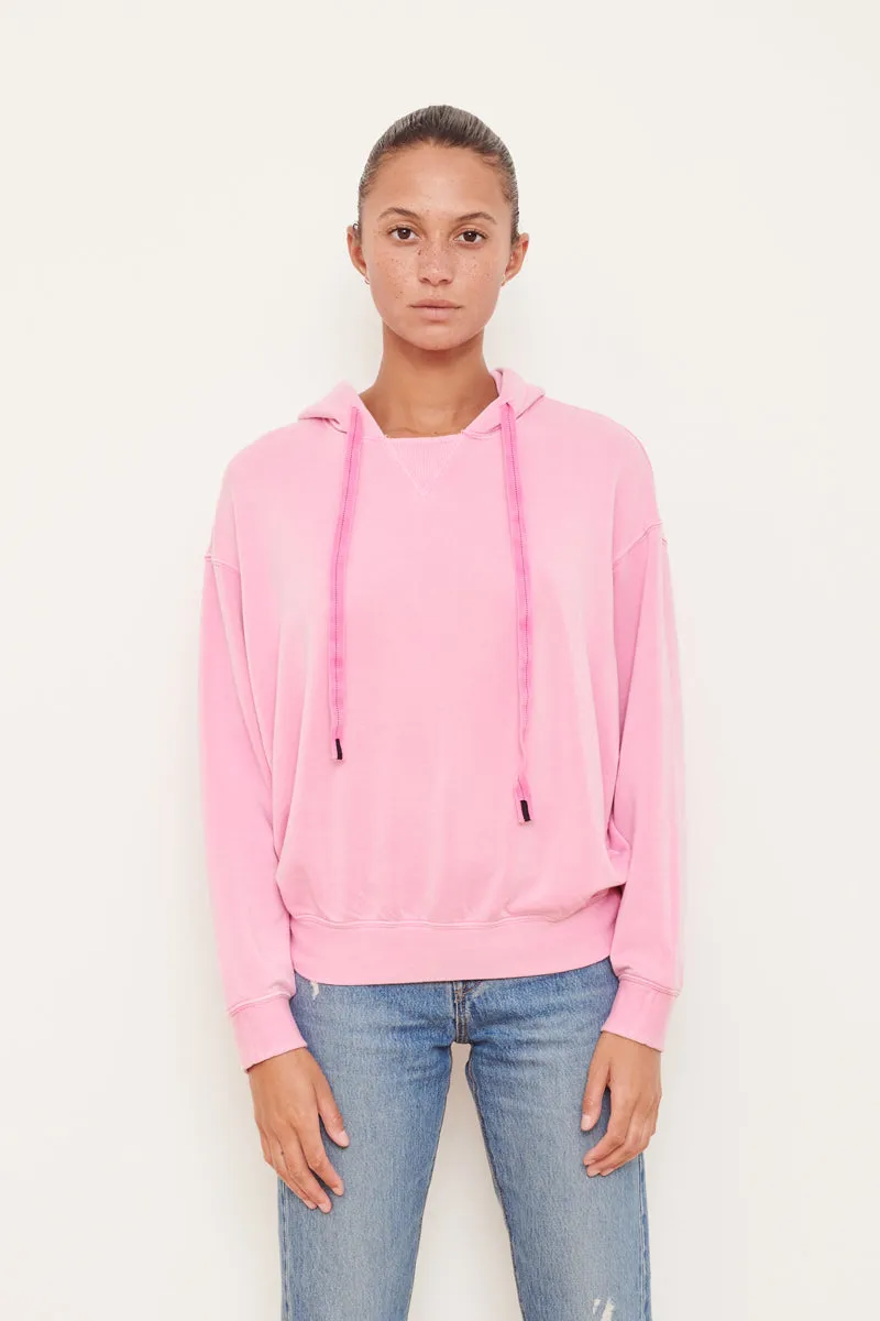 Viscose Fleece Hoodie, Neon Pink