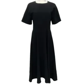 Wallace Black Short Sleeved Dress with Full Skirt