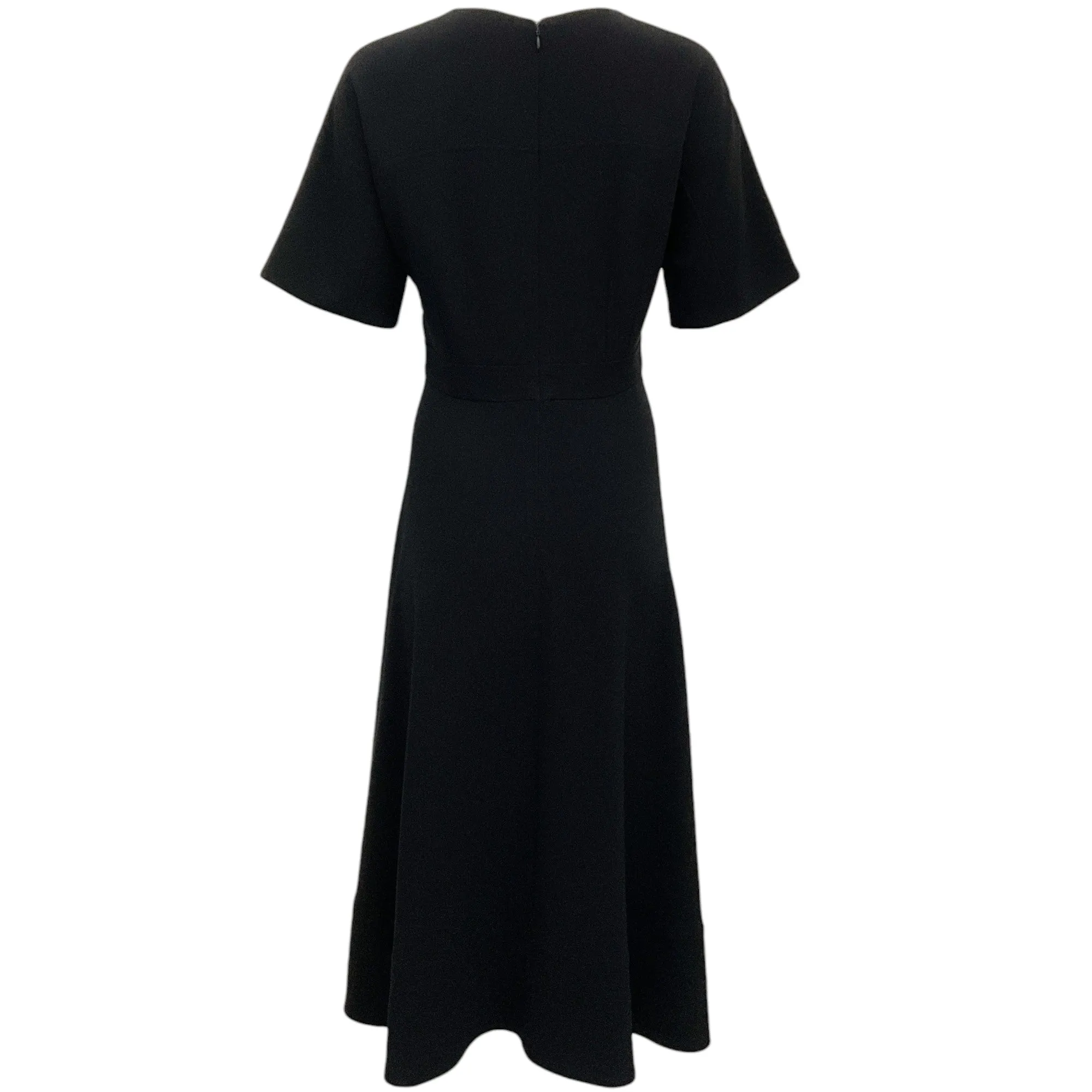 Wallace Black Short Sleeved Dress with Full Skirt