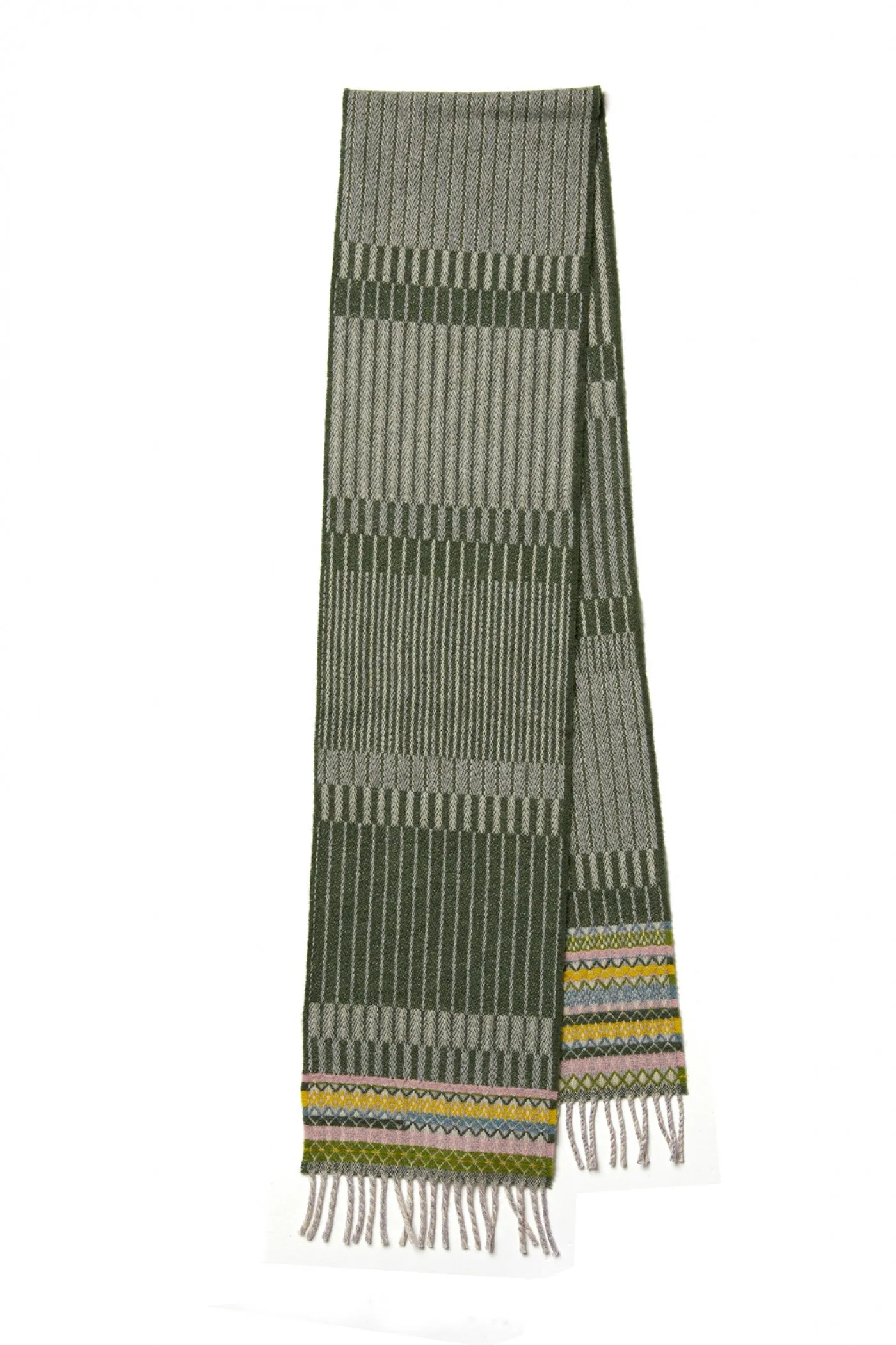 Wallace Sewell LAMBSWOOL TEXTURE SCARVES - Bothy - Meadow GREEN