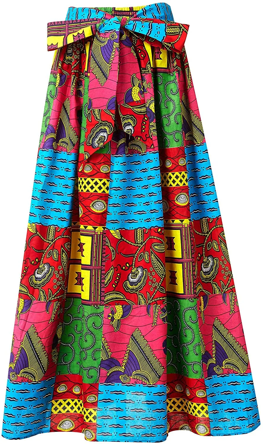 Women Afrikan Print Skirt Ankara Maxi Skirt Dashiki Skirt