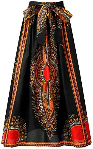 Women Afrikan Print Skirt Ankara Maxi Skirt Dashiki Skirt