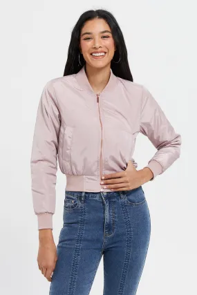 Women Pink Bomber Jacket