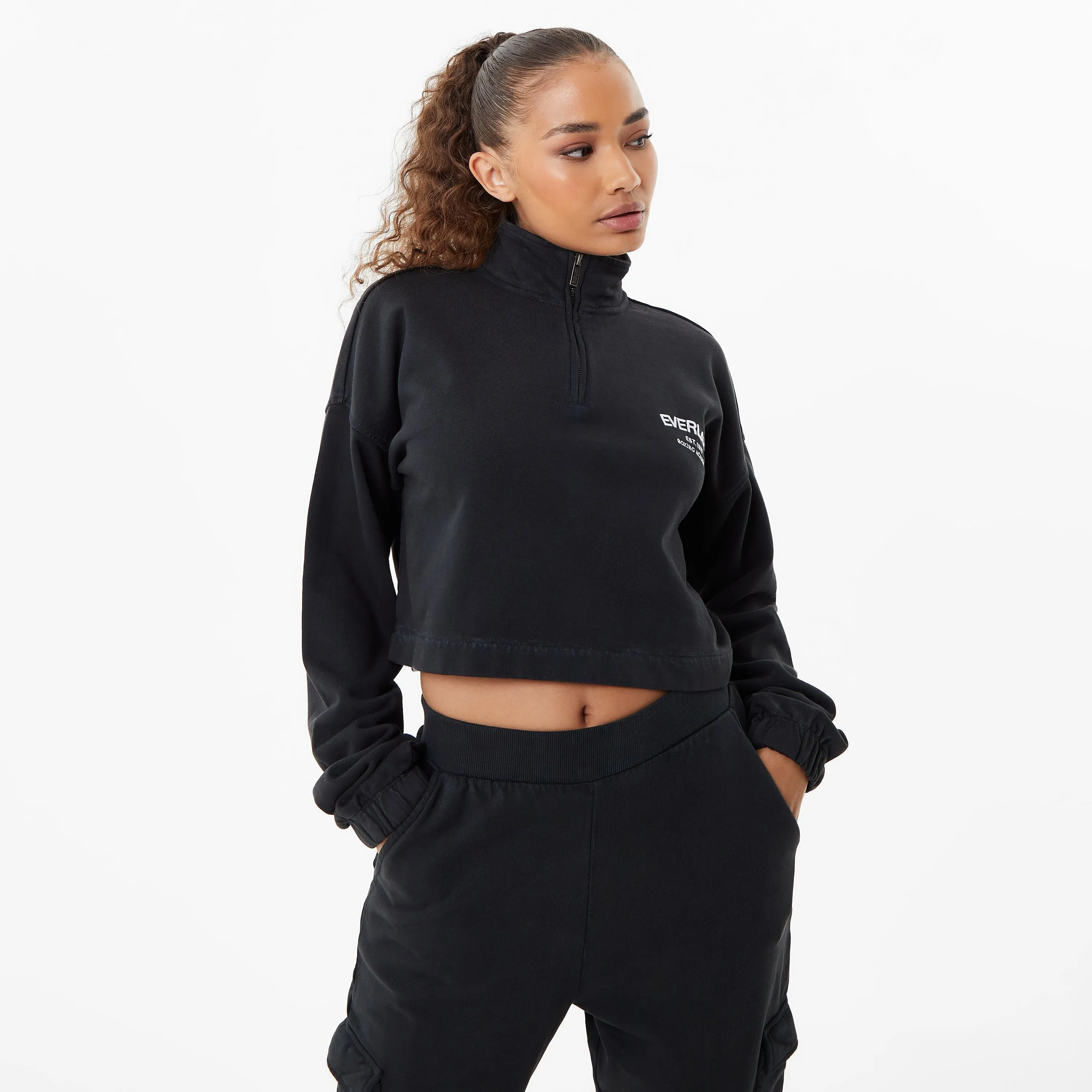 Women's Boxing Academy Crop Zip Up Sweater