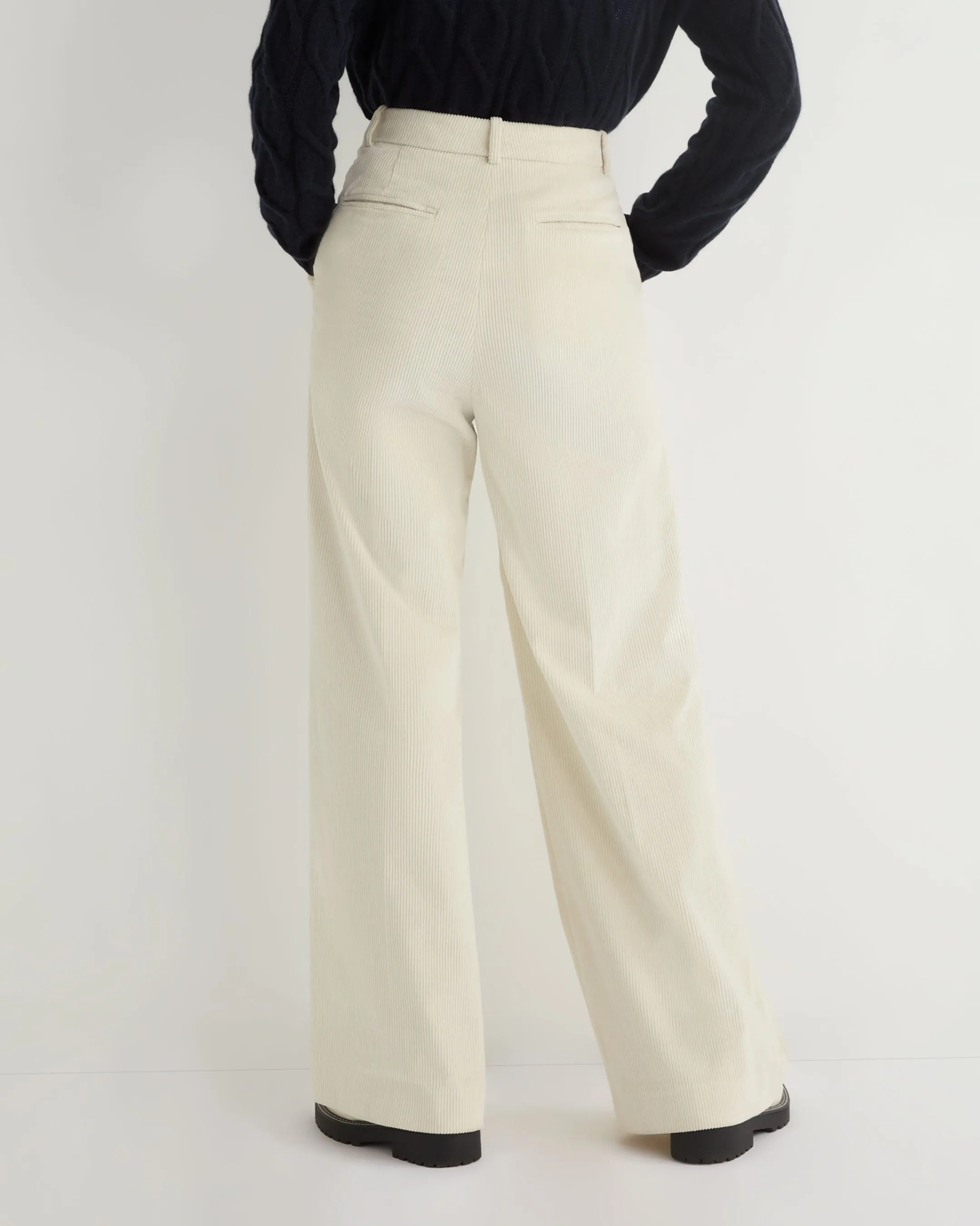 Women's Florence Cord Wide Leg Pant Off White