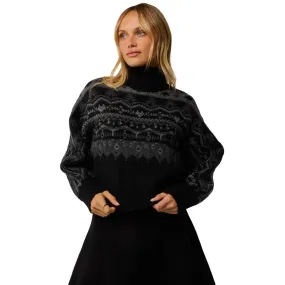 Women's Jacquard Koko Mock Neck Sweater - Shepherd