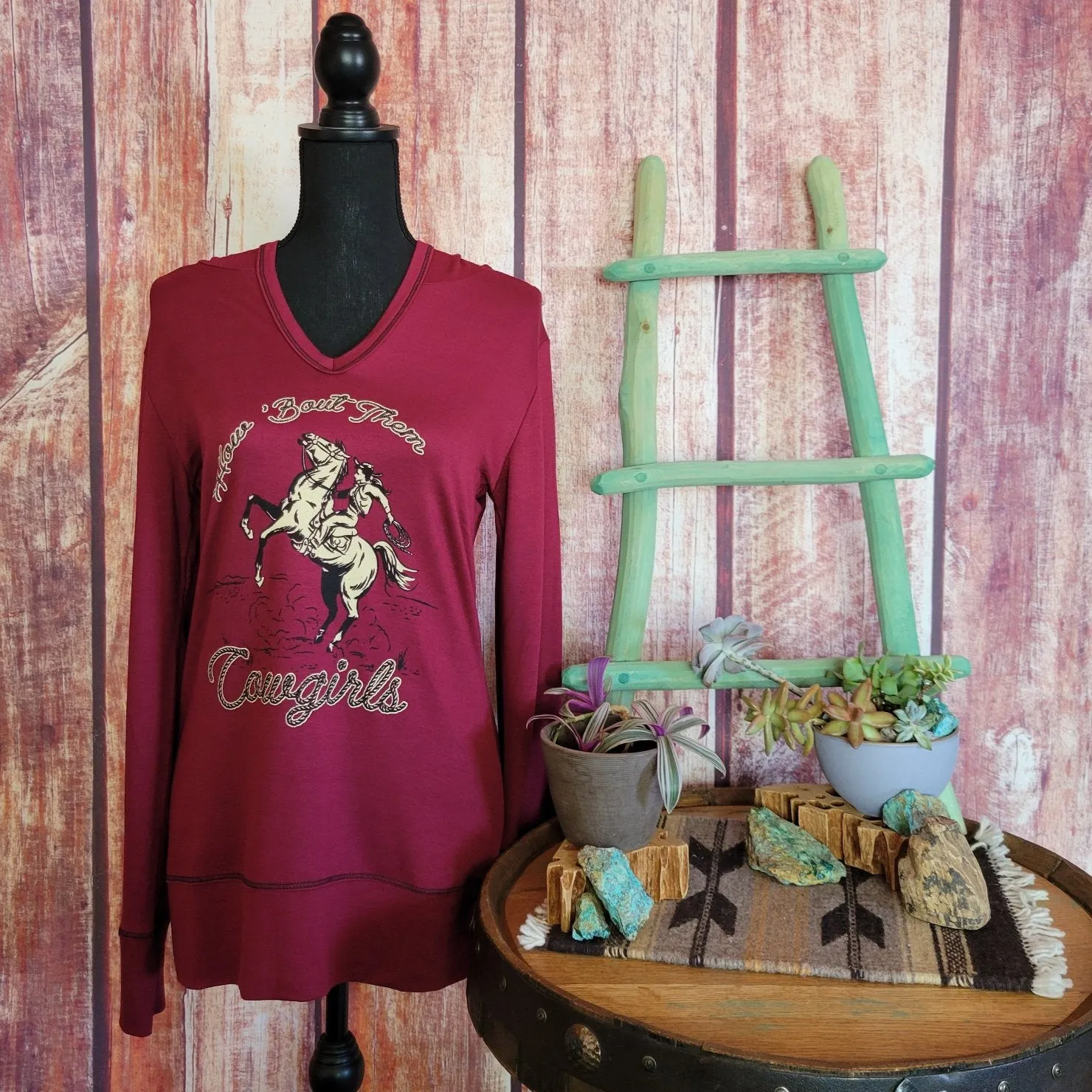 Women's "How 'Bout Them Cowgirls" Hoodie by Liberty Wear 281674