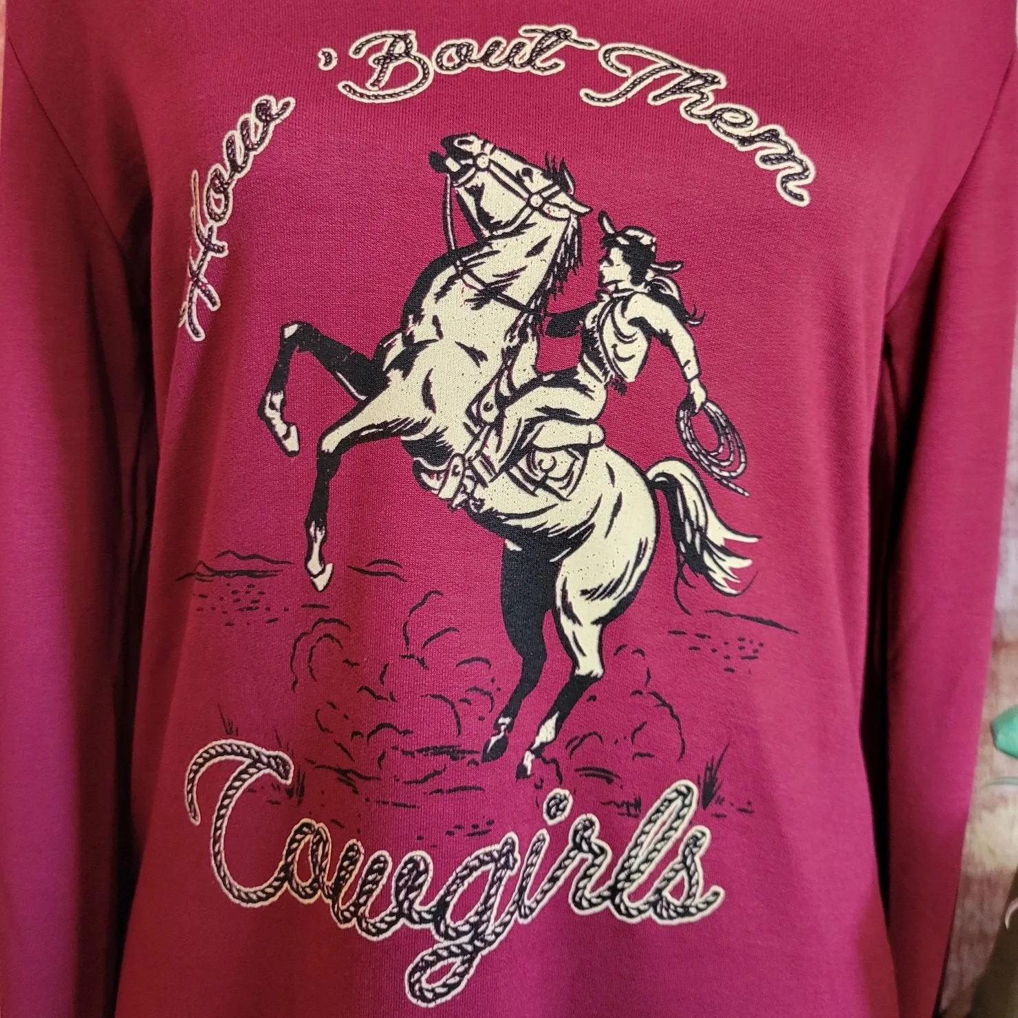 Women's "How 'Bout Them Cowgirls" Hoodie by Liberty Wear 281674