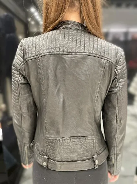 Women's Stylish Quilted Biker Leather Jacket