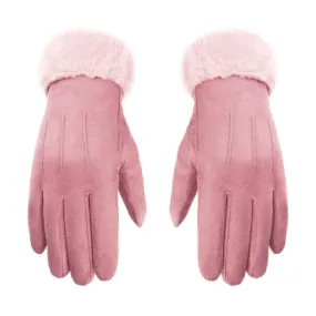 WST-01 Fleece Warm Gloves Autumn and Winter Touchscreen Cycling Gloves(Pink)