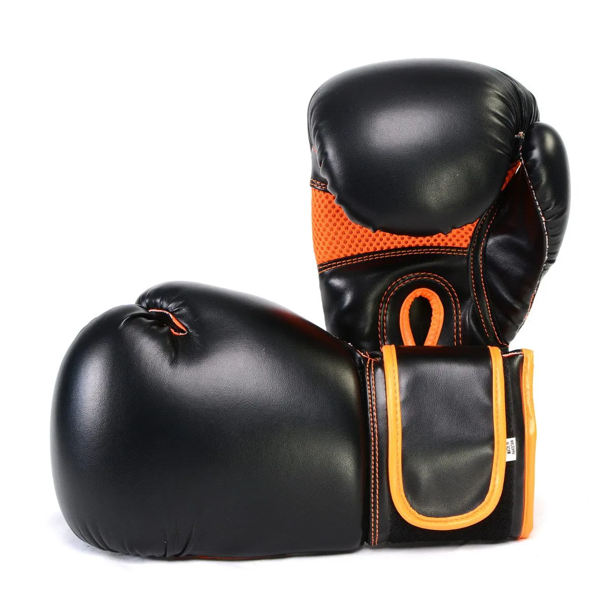 X-Fitness XF2000 Gel Boxing Kickboxing Punching Bag Gloves-BLK/ORANGE