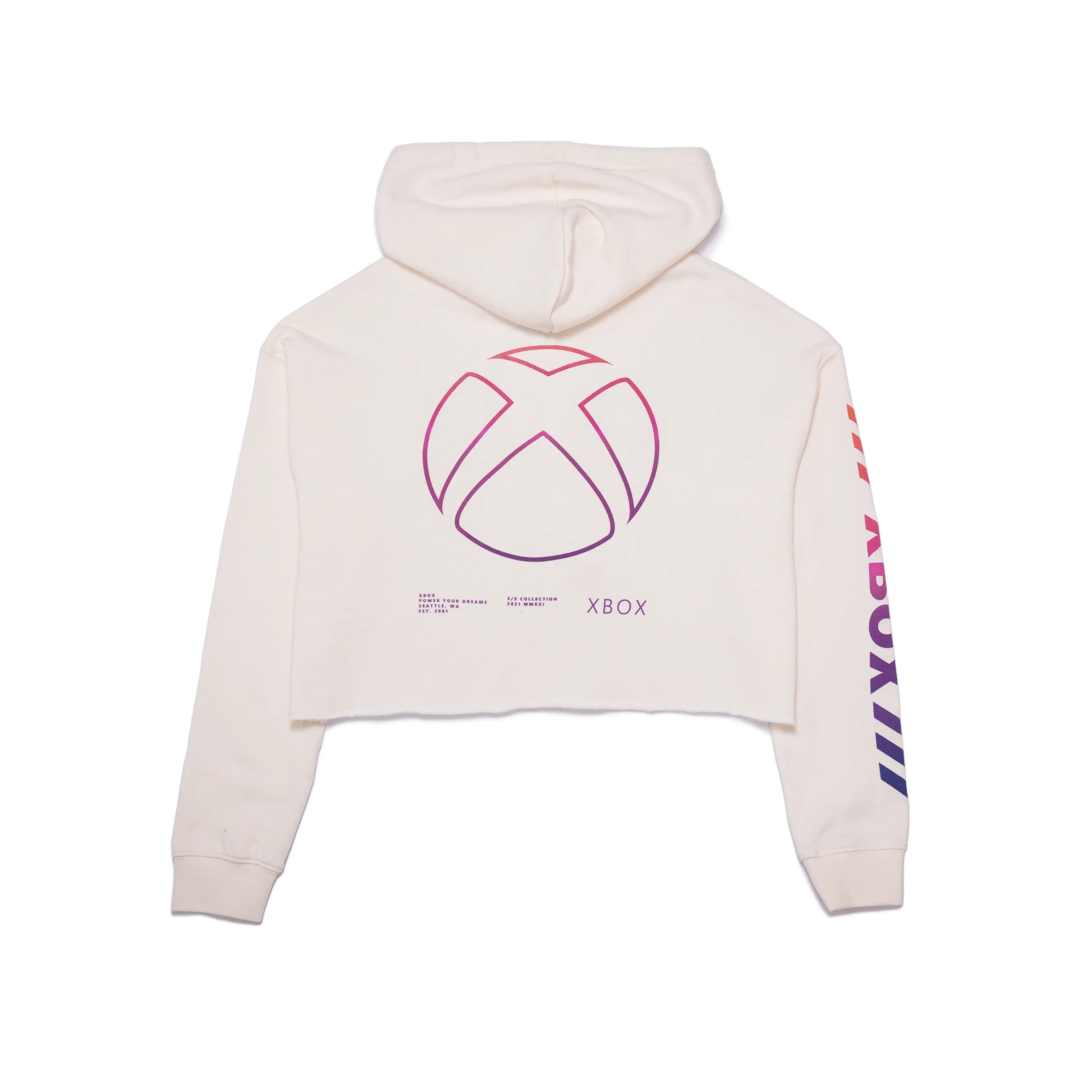 Xbox Sunset Cream Women's Crop Hoodie