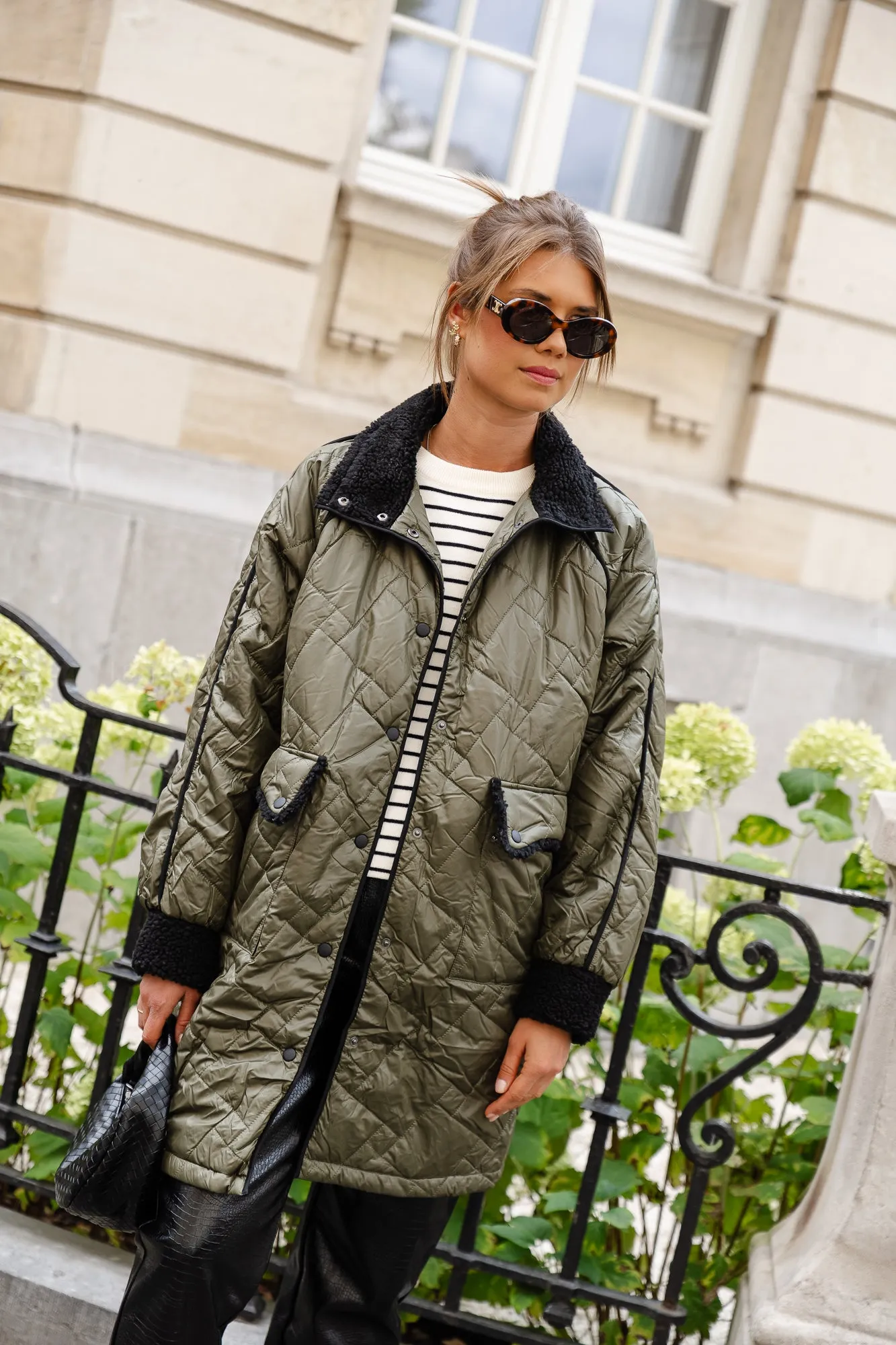 Yaskatly quilted padded jacket khaki/black